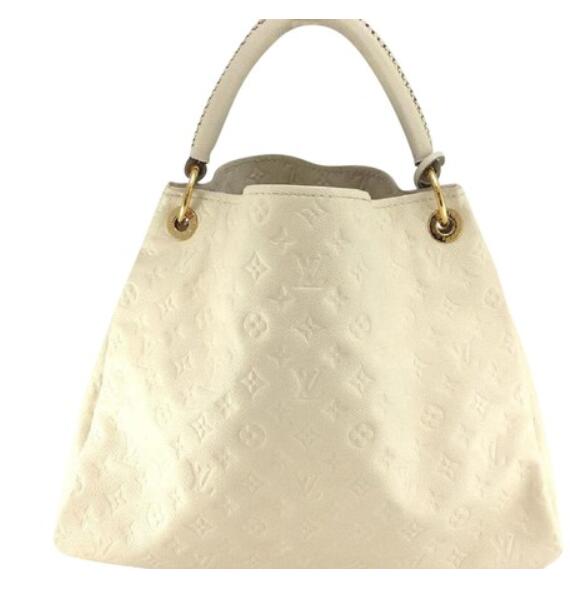 Louis Vuitton Pelle Monogram Empreinte Artsy MM Neige Bianco Sporco